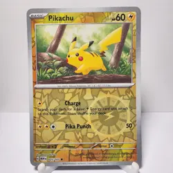 Pikachu [Reverse Holo] #25 Pokemon Scarlet & Violet 151 - Image 1