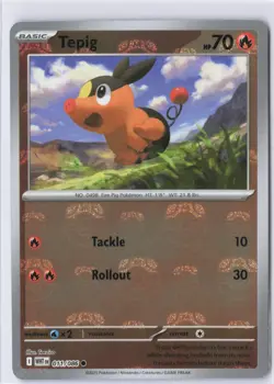Tepig 011/086 Master Ball Pattern White Flare Pokemon TCG - Image 2