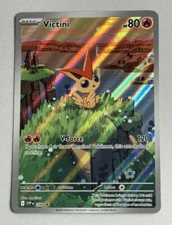 Pokemon TCG Victini SVP 208 Black Star Promo Illustration Rare - Image 1