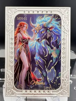 One Piece CCG NAMI Serialized Metal Card From Fuyao numbered # 08/43 - Image 2