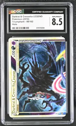 CGC 8.5 Darkrai & Cresselia LEGEND 2010 Triumphant Top 99/102 Holo Pokemon Card - Image 1
