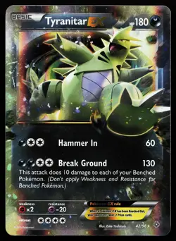 Tyranitar EX 42/98 Ultra Rare XY Ancient Origins Pokemon Card - Image 1