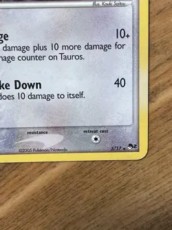 Pokemon TCG Tauros Pop Series 2 Holo Rare Card 5/17 - Image 2