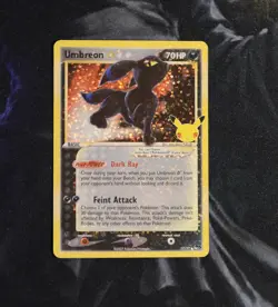 Umbreon Gold Star 17/17 Ultra Rare Celebrations Pokemon Card NM - Image 5