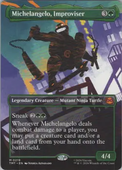 Normal Michelangelo, Improviser (Borderless) M Teenage Mutant Ninja Turtl 219 NM - Image 1