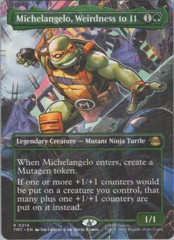 Normal Michelangelo, Weirdness to 11 (Borderless) R Teenage Mutant Ninja 214 NM - Image 1