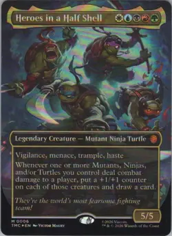 Foil Heroes in a Half Shell (0006) (Borderless) M Commander: Teenage Mutant 6 NM - Image 1