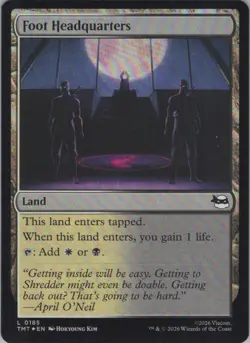 Foil Foot Headquarters L Teenage Mutant Ninja Turtles 185 NM - Image 1