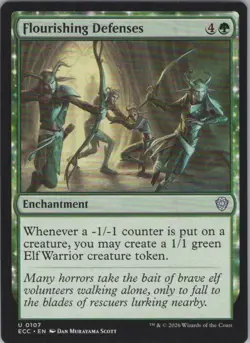 MTG Normal Flourishing Defenses U Commander: Lorwyn Eclipsed 107 NM - Image 1