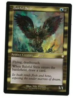 MTG Baleful Strix Retro Frame the Brothers War Magic The Gathering TCG - Image 1