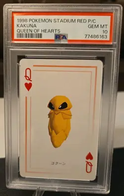 1998 Pokemon Stadium Red P/C Kakuna Queen Of Hearts PSA 10 - Image 1