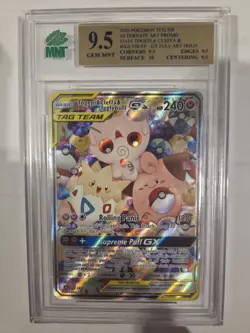 Togepi, Cleffa & Igglybuff GX MNT 9.5 - 143a/236 Tag-Team Pokemon Cosmic Eclipse - Image 1