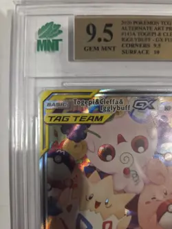 Togepi, Cleffa & Igglybuff GX MNT 9.5 - 143a/236 Tag-Team Pokemon Cosmic Eclipse - Image 3