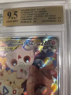Togepi, Cleffa & Igglybuff GX MNT 9.5 - 143a/236 Tag-Team Pokemon Cosmic Eclipse - Image 4