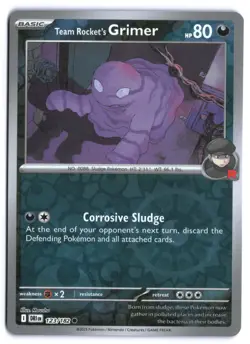 Team Rocket's Grimer 123/182 - SV10: Destined Rivals Reverse Holo NM Pokemon TCG - Image 1