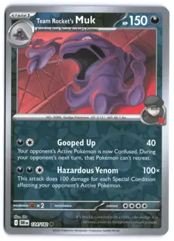 Team Rocket's Muk 124/182 - SV10: Destined Rivals Reverse Holo NM Pokemon TCG - Image 1