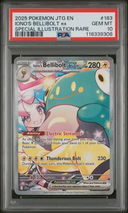 2025 POKEMON JTG EN-JOURNEY TOGETHER #183 IONO'S BELLIBOLT EX PSA 10 - Image 1
