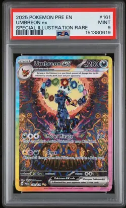 PSA 9 UMBREON EX 161 PRISMATIC EVOLUTIONS SPECIAL ILLUSTRATION RARE POKEMON MINT - Image 1