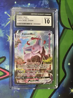 Espeon Vmax 270/264 Secret Rare Holo Fusion Strike Pokemon CGC 10 Gem Mint - Image 1