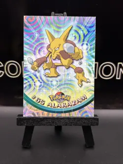 1999 - Blue Topps - Pokemon Series 1 TV Animation - Alakazam #65 Rainbow Foil MP - Image 2