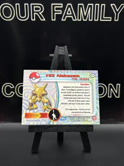 1999 - Blue Topps - Pokemon Series 1 TV Animation - Alakazam #65 Rainbow Foil MP - Image 5