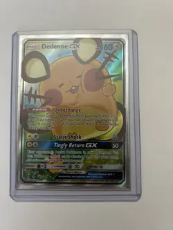 Pokemon Dedenne GX Full Art Alternate Art Promo Holo 195A/214 160 HP Lightning - Image 1