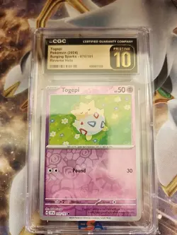 Pokemon - Togepi - Surging Sparks Reverse Holo - #070 - CGC PRISITINE 10 - Image 1