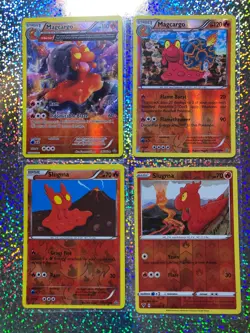 Pokemon TCG Primal Clash Reverse Holo: 24/160 & 23/160 Magcargo; 22/160 Slugma - Image 1