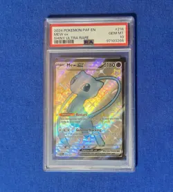 2024 POKEMON PAF EN-PALDEAN FATES SHINY ULTRA RARE #216 MEW EX PSA 10 - Image 1