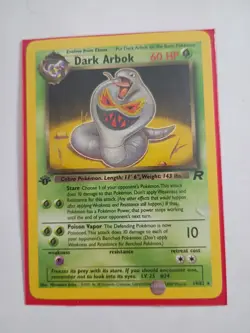 Pokemon Dark Arbok 1st Edition Misprint Copyright Year Error "1999-23000" TCG NM - Image 1