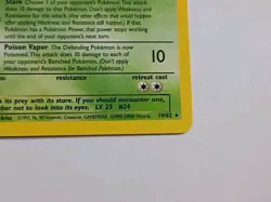 Pokemon Dark Arbok 1st Edition Misprint Copyright Year Error "1999-23000" TCG NM - Image 4