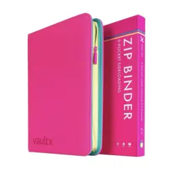 Vaultx 9 Pocket Exo-Tec Zip Binder SV9 Pokemon Journey Together PINK NEW - Image 1