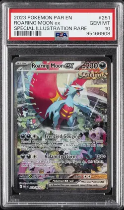 2023 POKEMON PAR EN-PARADOX RIFT #251 ROARING MOON EX PSA 10 - Image 1
