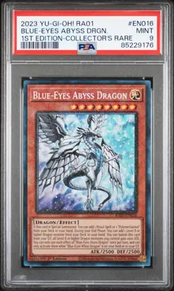 PSA 9 Blue-Eyes Abyss Dragon Prismatic Collectors Rare RA01-EN016 Yu-Gi-Oh - Image 1