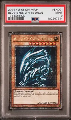 2024 YU-GI-OH! MP24-25TH ANV TIN: DUELING MIRRORS BLUE-EYES WHITE DRAGON PSA 9 - Image 1