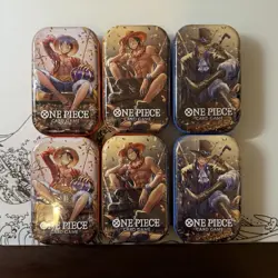 ONE PIECE CARD GAME - Mini TIN PACK Lot Of 6 Tins Set VOL. 2 Art Set - Image 1