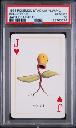 1998 POKEMON STADIUM YELLOW VERSION PLAYING CARDS BELLSPROUT PSA 10 - Image 1