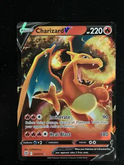 Charizard V 🔥 Brilliant Stars 017/172 Ultra Rare Holo Pokemon Card TCG 151 - Image 1