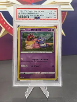 Galarian Slowpoke SWSH126 SWSH: Sword & Shield Promo Card Holo PSA 10 - Image 1