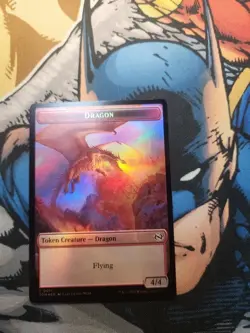 Dragon/Warrior Double Sided Token TDM Tarkir Dragonstorm 0013 Foil - Image 3
