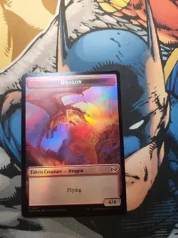 Dragon/Warrior Double Sided Token TDM Tarkir Dragonstorm 0013 Foil - Image 4