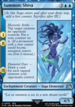 Summon: Shiva Final Fantasy (FIN) 78 MTG Foil NM - Image 1
