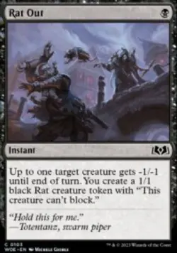 Rat Out Wilds of Eldraine (WOE) 103 MTG Regular - Image 1