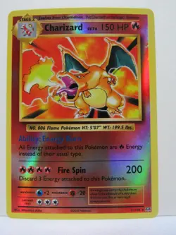 VINTAGE POKEMON CARD XY EVOLUTIONS CHARIZARD 11/108 REVERSE HOLO AA - Image 1