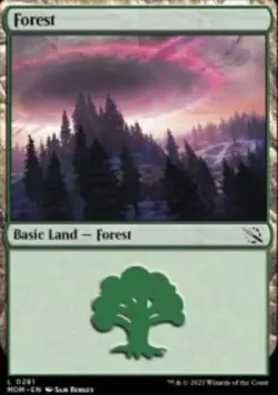 Forest March of the Machine (MOM) 281 MTG Foil - Image 1