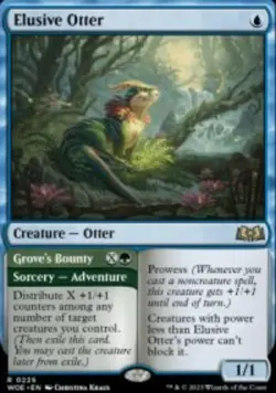 Elusive Otter // Grove's Bounty Wilds of Eldraine (WOE) 225 MTG Regular - Image 1