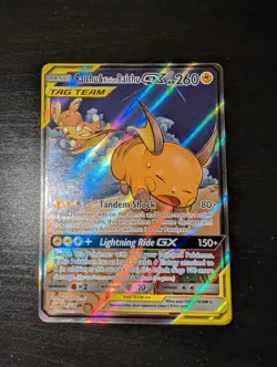 Pokemon TCG Raichu Alolan Raichu GX Card 221/236 Unified Minds - Image 3