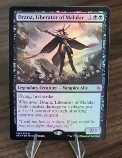 MTG Drana, Liberator of Malakir Battle for Zendikar Foil Free shipping - Image 1