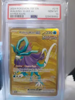 2024 Pokemon Walking Wake EX PSA 10 Gem Mint Hyper Rare Card #215 - Image 1