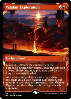X 1 Valakut Exploration Showcase NM-M Zendikar Rising 303 MTG Magic - Image 1